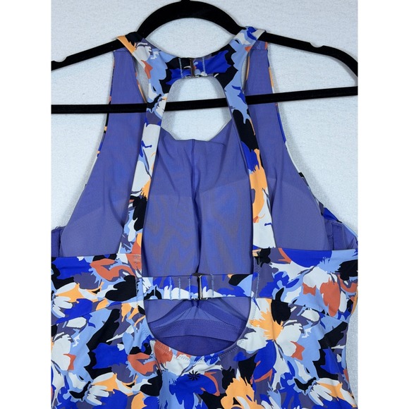 Athleta Maldives Bra Cup Tankini Swim Top Women's 40DD/DD Floral Recycled UPF - Picture 5 of 6